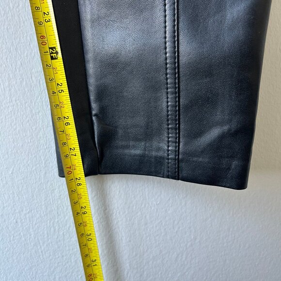Aritzia Wilfred Rebel High-Waisted Vegan Leather Pants Black Women's Size 4 - Picture 10 of 10
